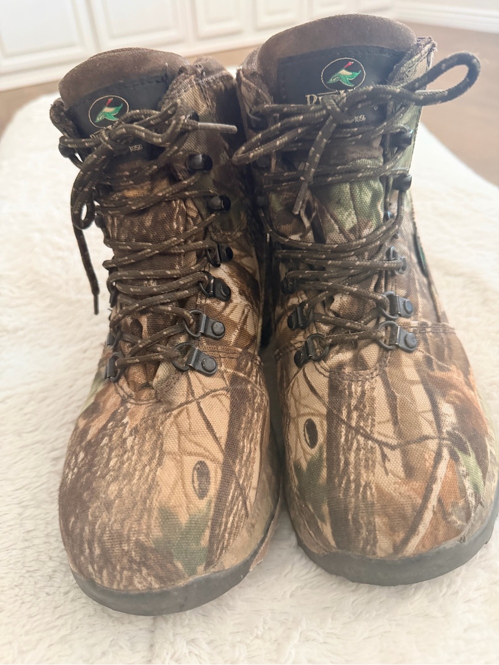 Women’s Camo Hunting Boots with Tree Bark Print